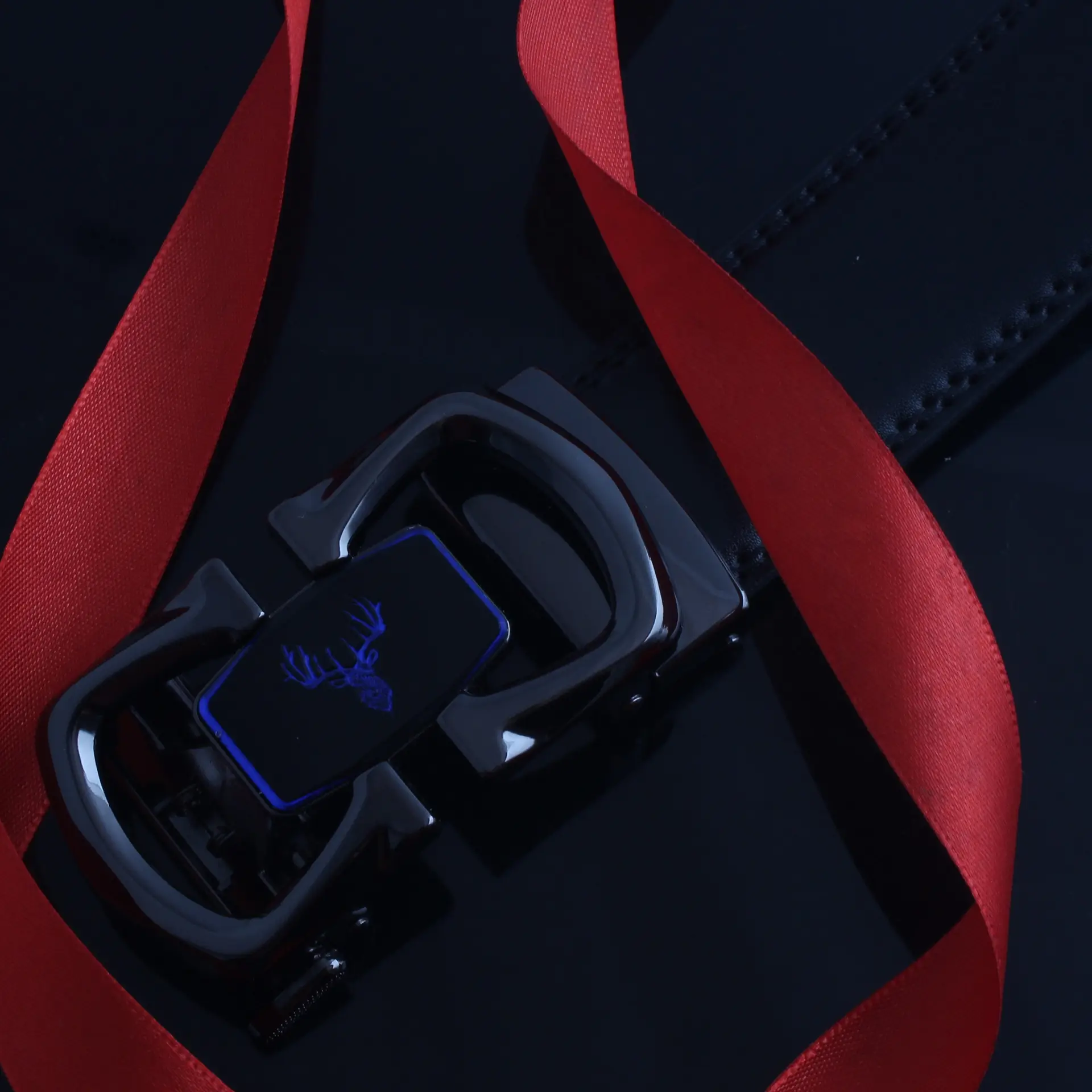 Men's Black Genuine Leather Belt with Automatic Buckle - Image 4