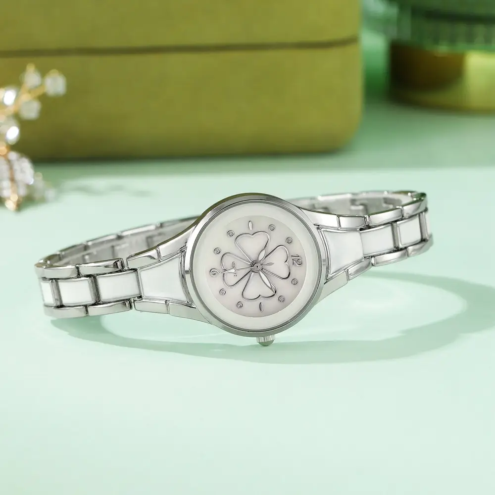 Women's Gold Butterfly Dial Watch with Diamond Bracelet - Image 7