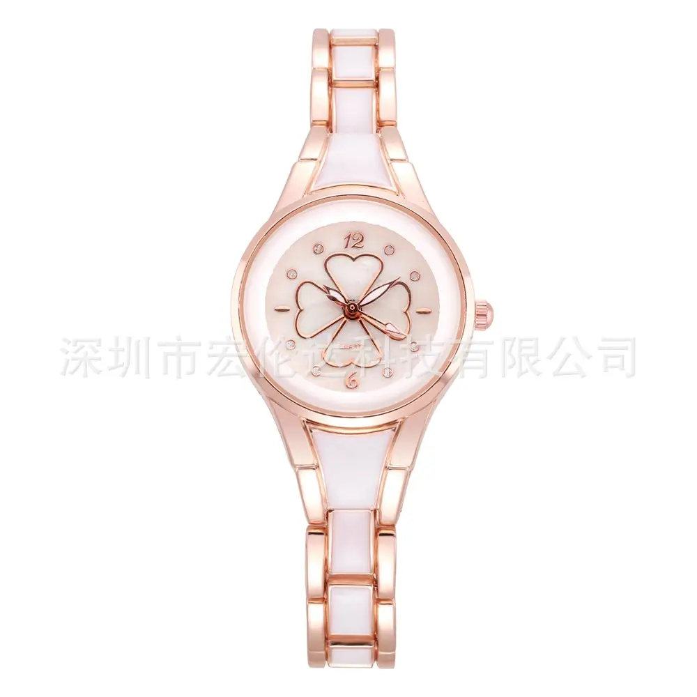 Women's Gold Butterfly Dial Watch with Diamond Bracelet - Image 3