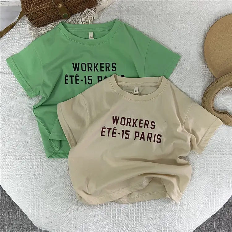 Green T-Shirt for Girls Short Sleeve Printed - Image 3