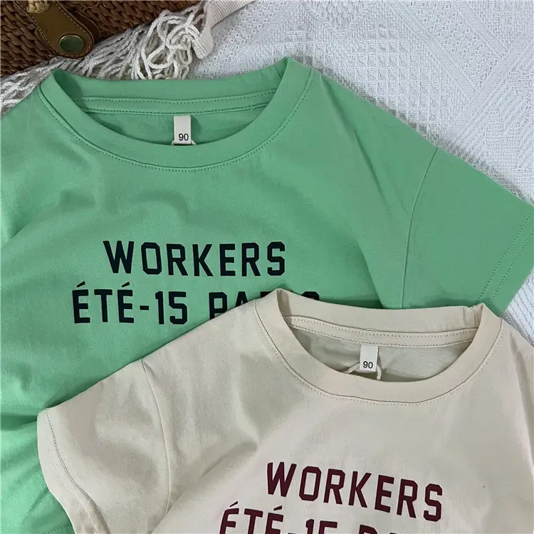 Green T-Shirt for Girls Short Sleeve Printed - Image 4