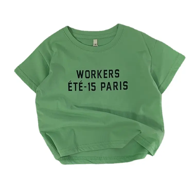 Green T-Shirt for Girls Short Sleeve Printed - Image 7