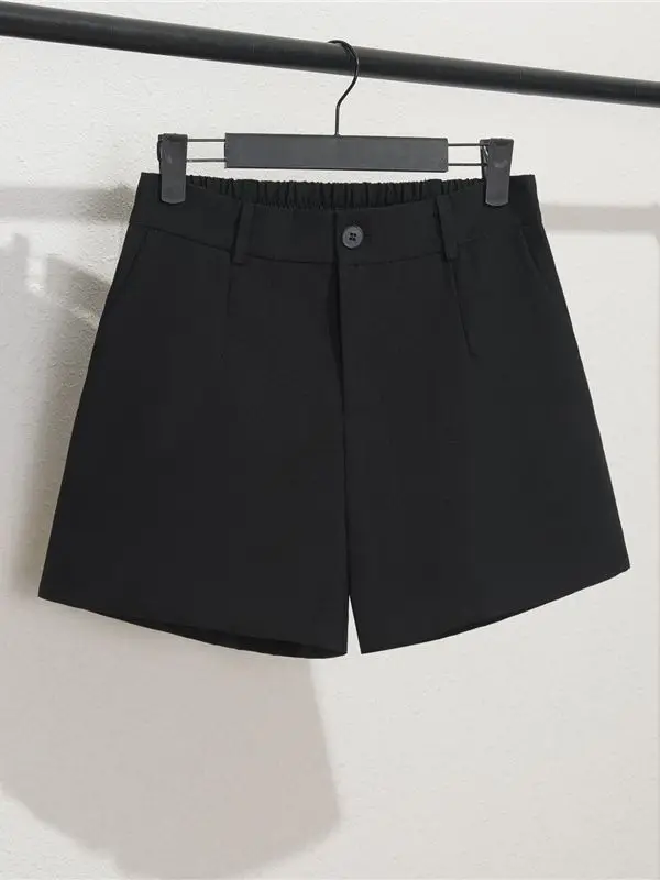 Women's Black Slim Fit Shorts Wide Leg Casual Summer - Image 19