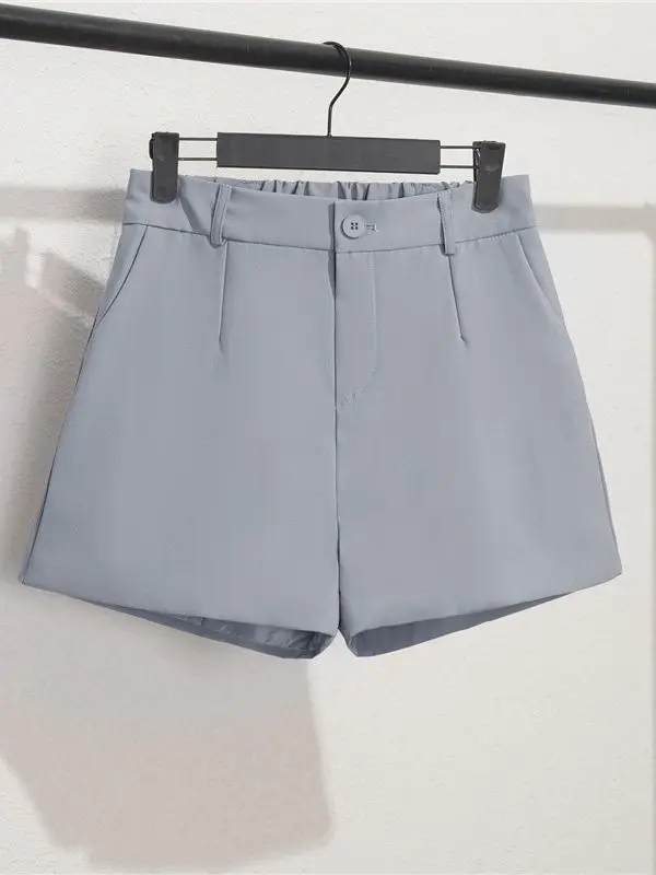 Women's Black Slim Fit Shorts Wide Leg Casual Summer - Image 21