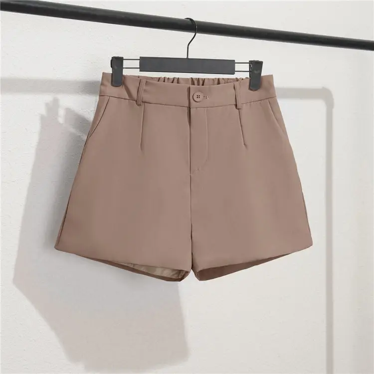 Women's Black Slim Fit Shorts Wide Leg Casual Summer — feature 11