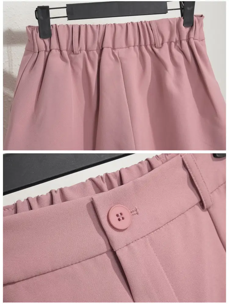 Women's Black Slim Fit Shorts Wide Leg Casual Summer — feature 14
