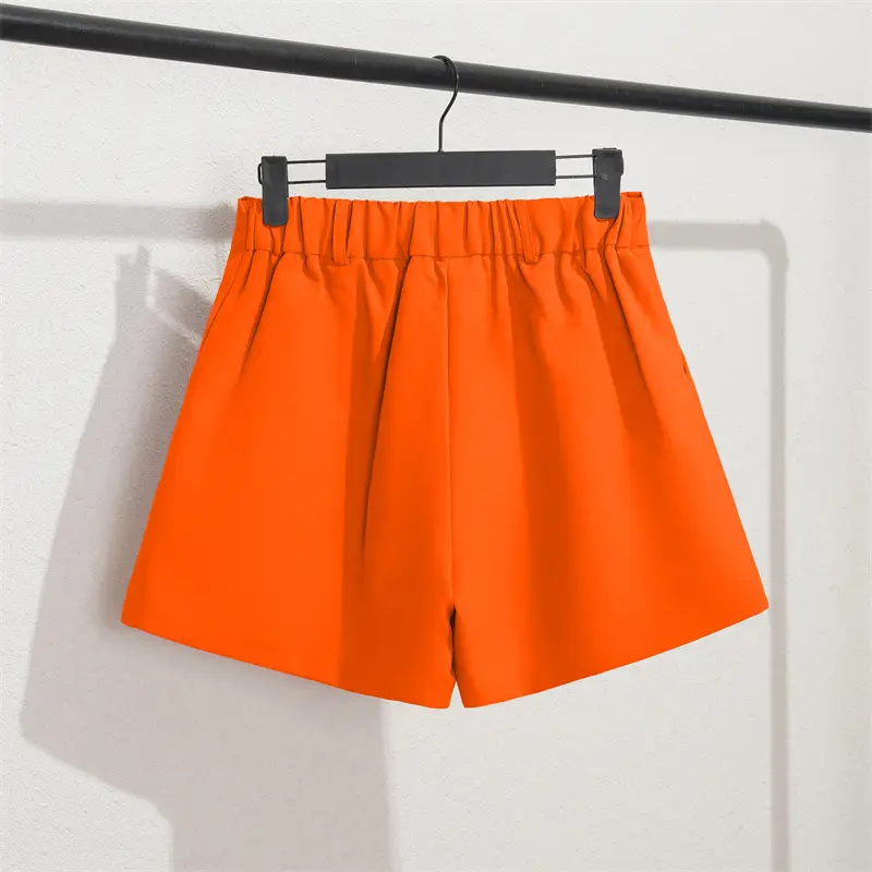 Women's Black Slim Fit Shorts Wide Leg Casual Summer — feature 19