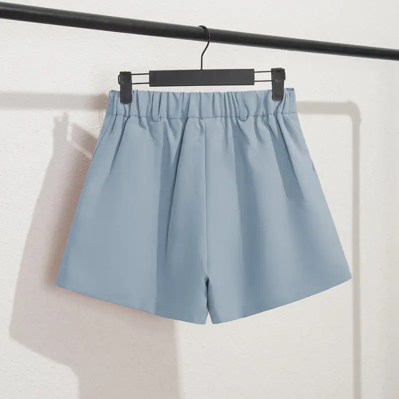 Women's Black Slim Fit Shorts Wide Leg Casual Summer — feature 23