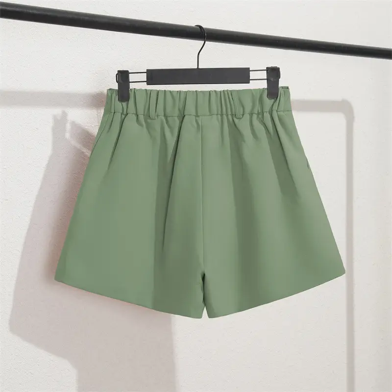 Women's Black Slim Fit Shorts Wide Leg Casual Summer — feature 25