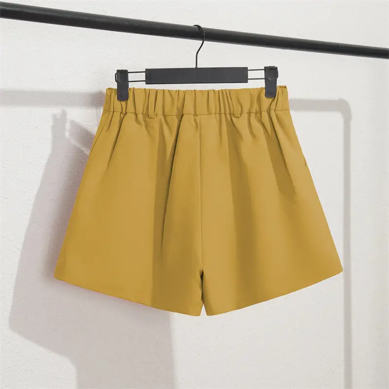 Women's Black Slim Fit Shorts Wide Leg Casual Summer — feature 27