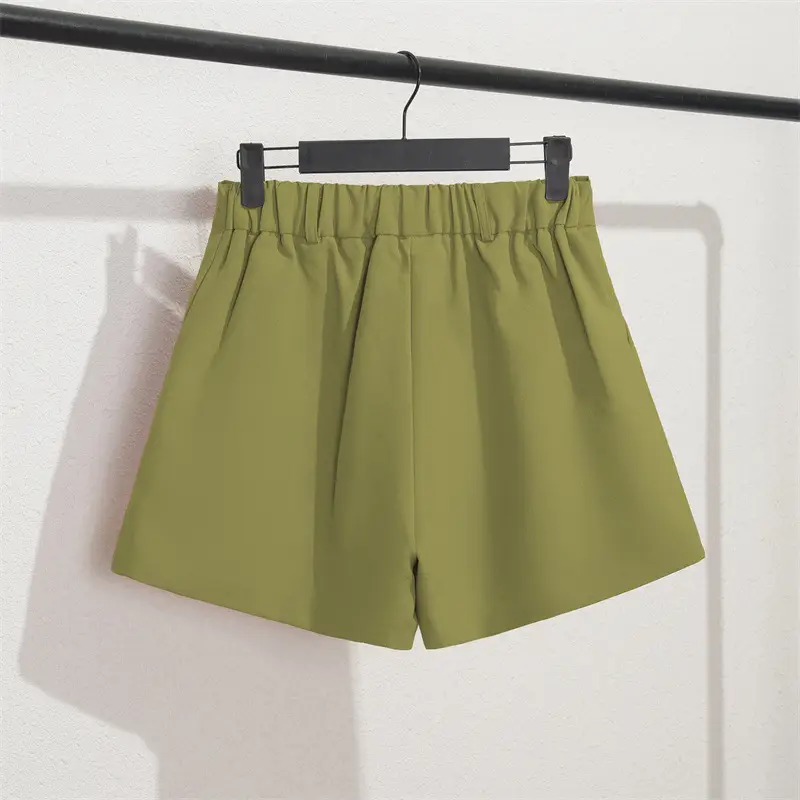Women's Black Slim Fit Shorts Wide Leg Casual Summer — feature 29