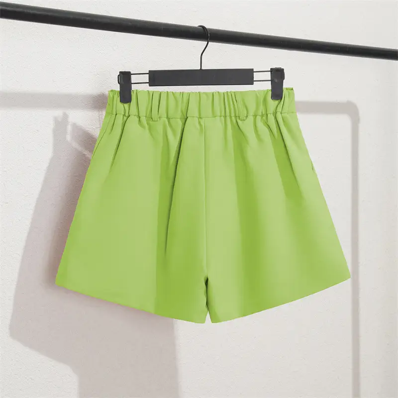 Women's Black Slim Fit Shorts Wide Leg Casual Summer — feature 31