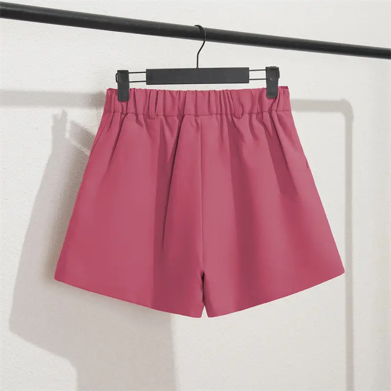 Women's Black Slim Fit Shorts Wide Leg Casual Summer — feature 33