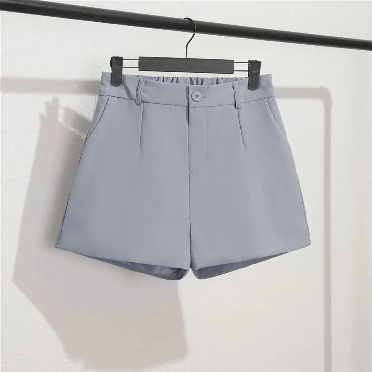 Women's Black Slim Fit Shorts Wide Leg Casual Summer — feature 7