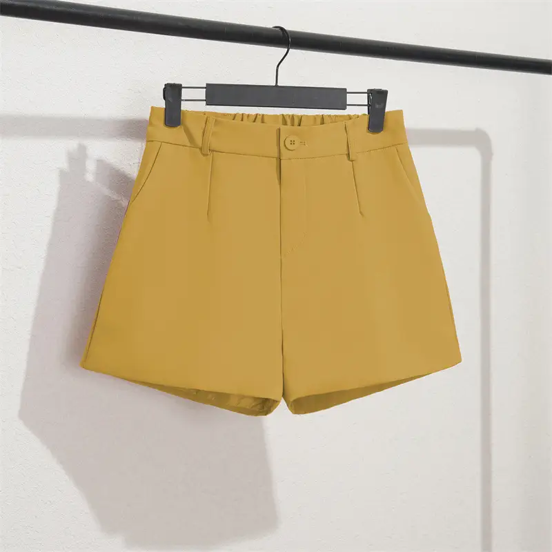 Women's Black Slim Fit Shorts Wide Leg Casual Summer - Image 10