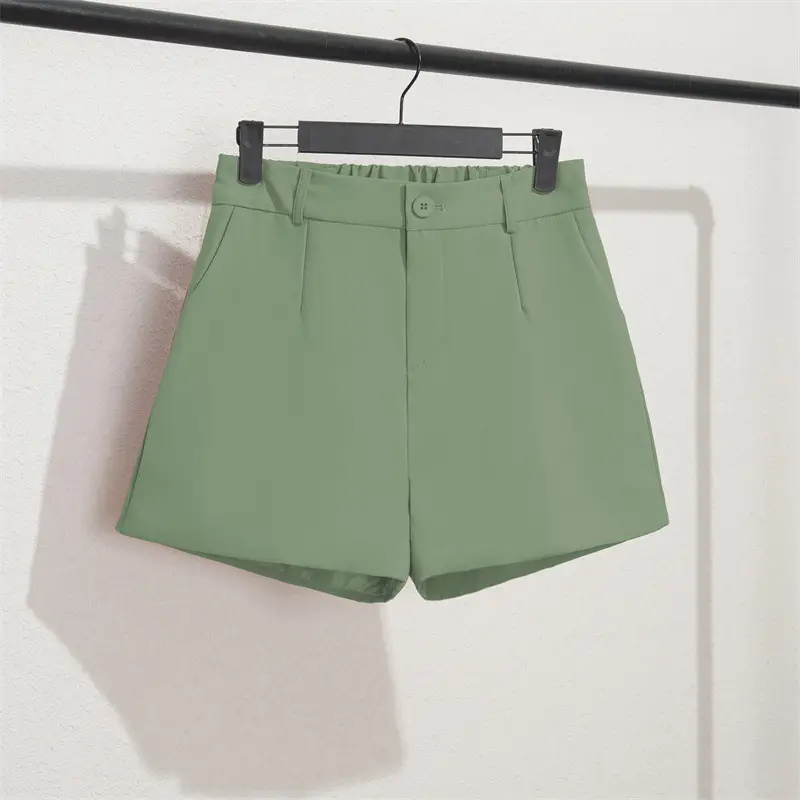 Women's Black Slim Fit Shorts Wide Leg Casual Summer - Image 11