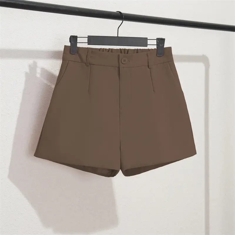 Women's Black Slim Fit Shorts Wide Leg Casual Summer - Image 12