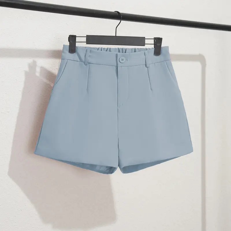 Women's Black Slim Fit Shorts Wide Leg Casual Summer - Image 13