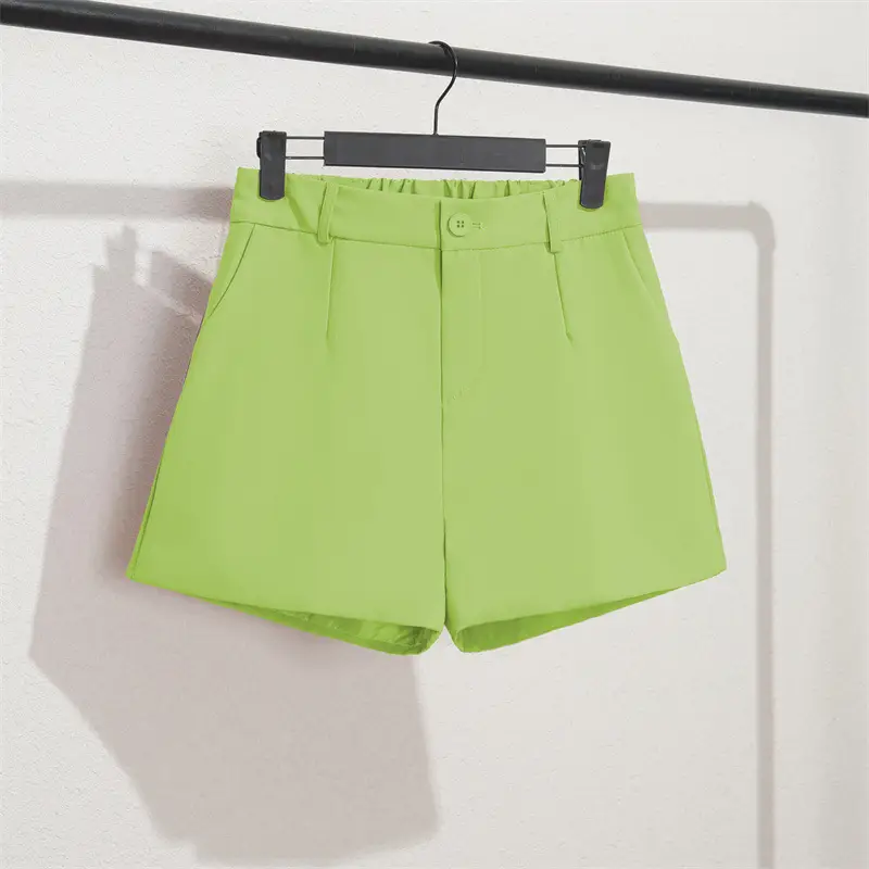 Women's Black Slim Fit Shorts Wide Leg Casual Summer - Image 15
