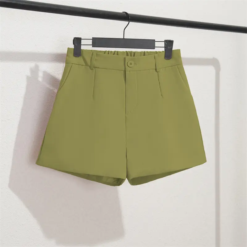 Women's Black Slim Fit Shorts Wide Leg Casual Summer - Image 16