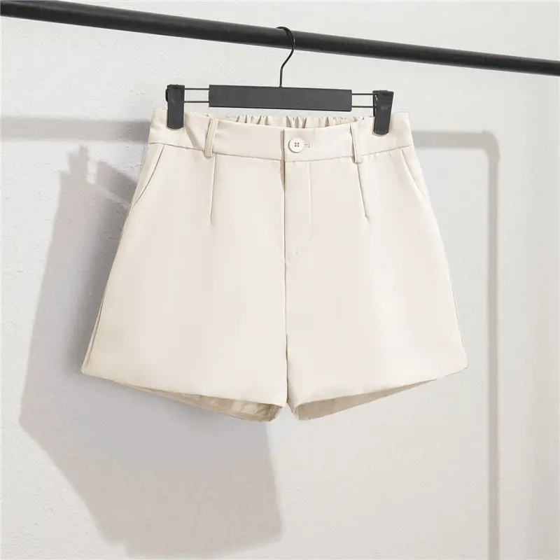 Women's Black Slim Fit Shorts Wide Leg Casual Summer - Image 2