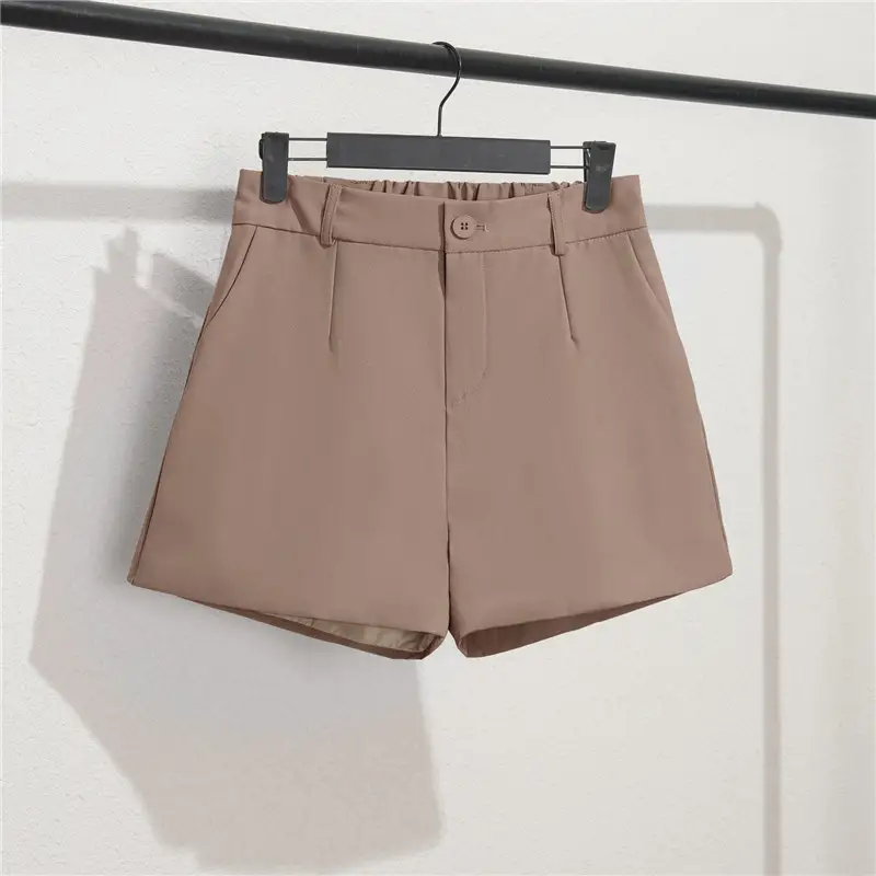 Women's Black Slim Fit Shorts Wide Leg Casual Summer - Image 3