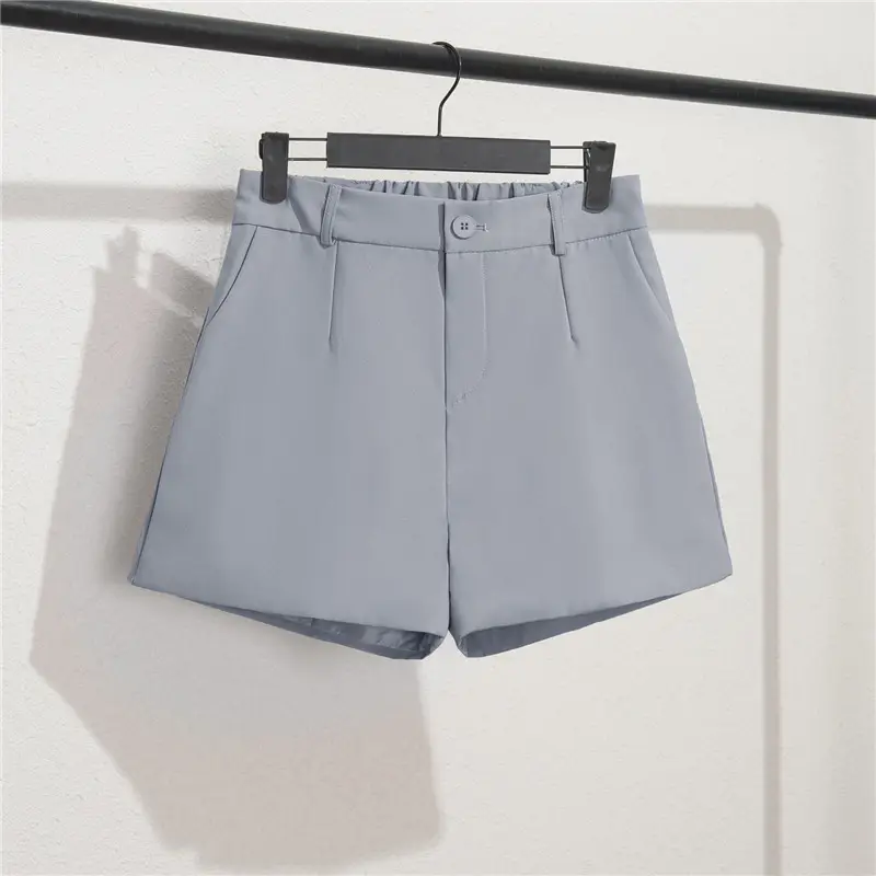 Women's Black Slim Fit Shorts Wide Leg Casual Summer - Image 4