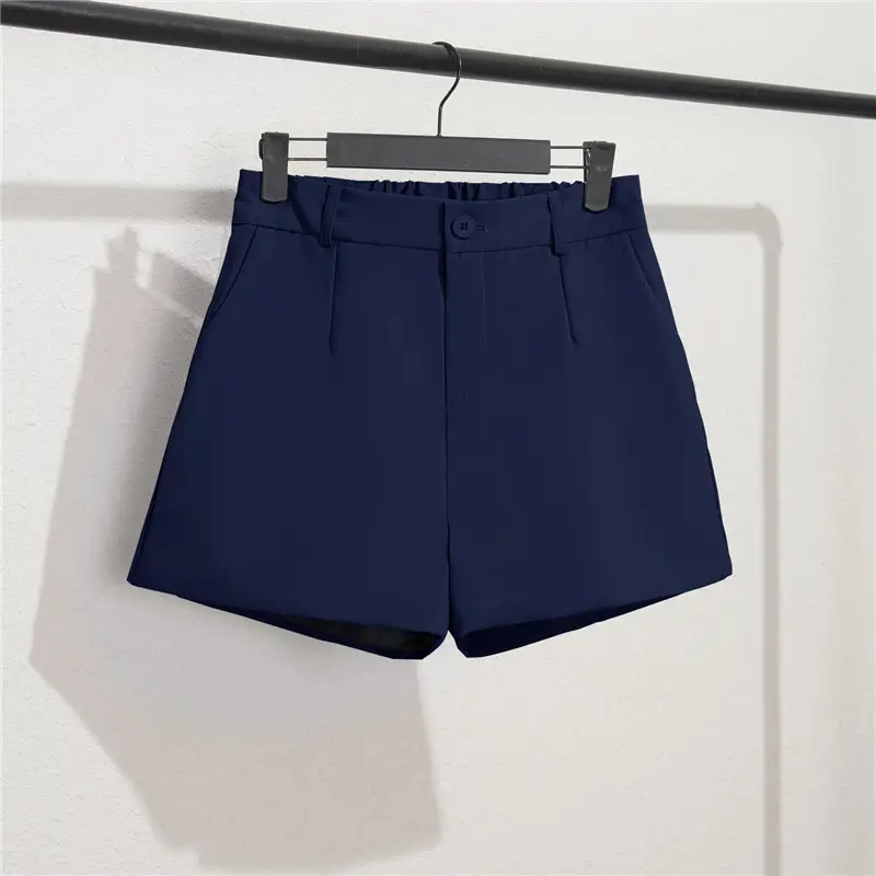Women's Black Slim Fit Shorts Wide Leg Casual Summer - Image 5
