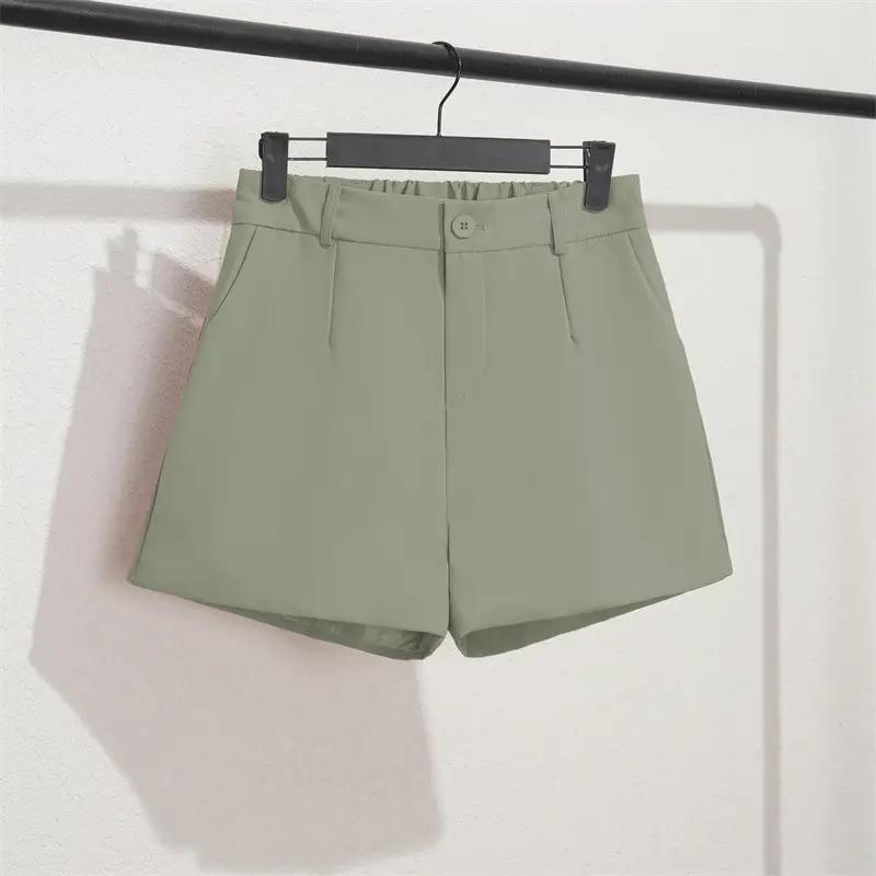 Women's Black Slim Fit Shorts Wide Leg Casual Summer - Image 9