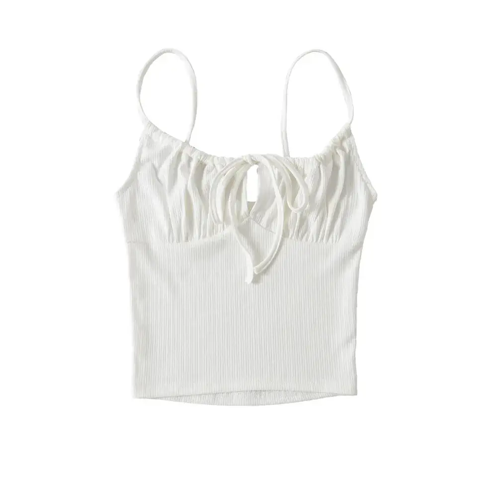 Gray Drawstring Camisole Women 2023 Summer - Image 2