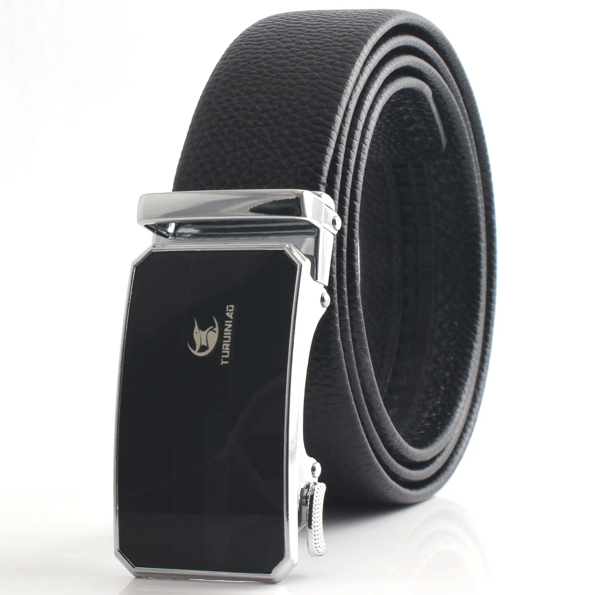 Hongsheng Men's Belt Black Gold Silver Automatic Buckle - Image 10