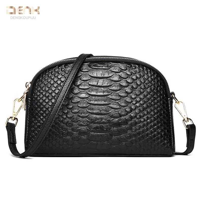 White Croc Leather Shoulder Bag for Women 2025