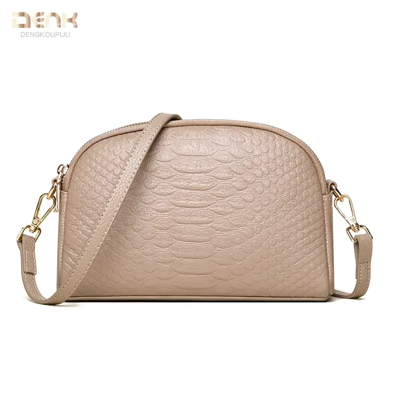 White Croc Leather Shoulder Bag for Women 2025