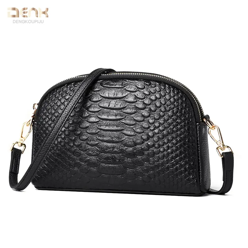 White Croc Leather Shoulder Bag for Women 2025