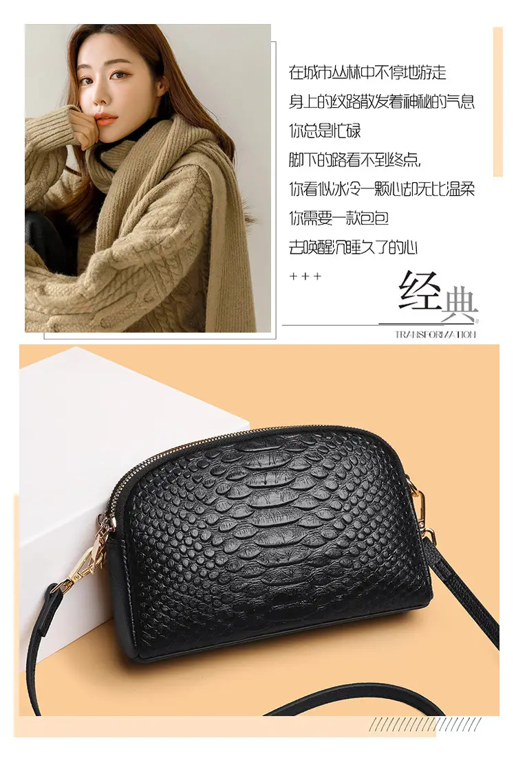 White Croc Leather Shoulder Bag for Women 2025 — feature 3