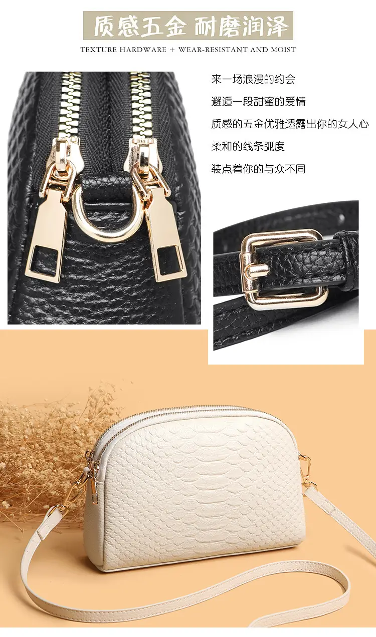 White Croc Leather Shoulder Bag for Women 2025 — feature 6