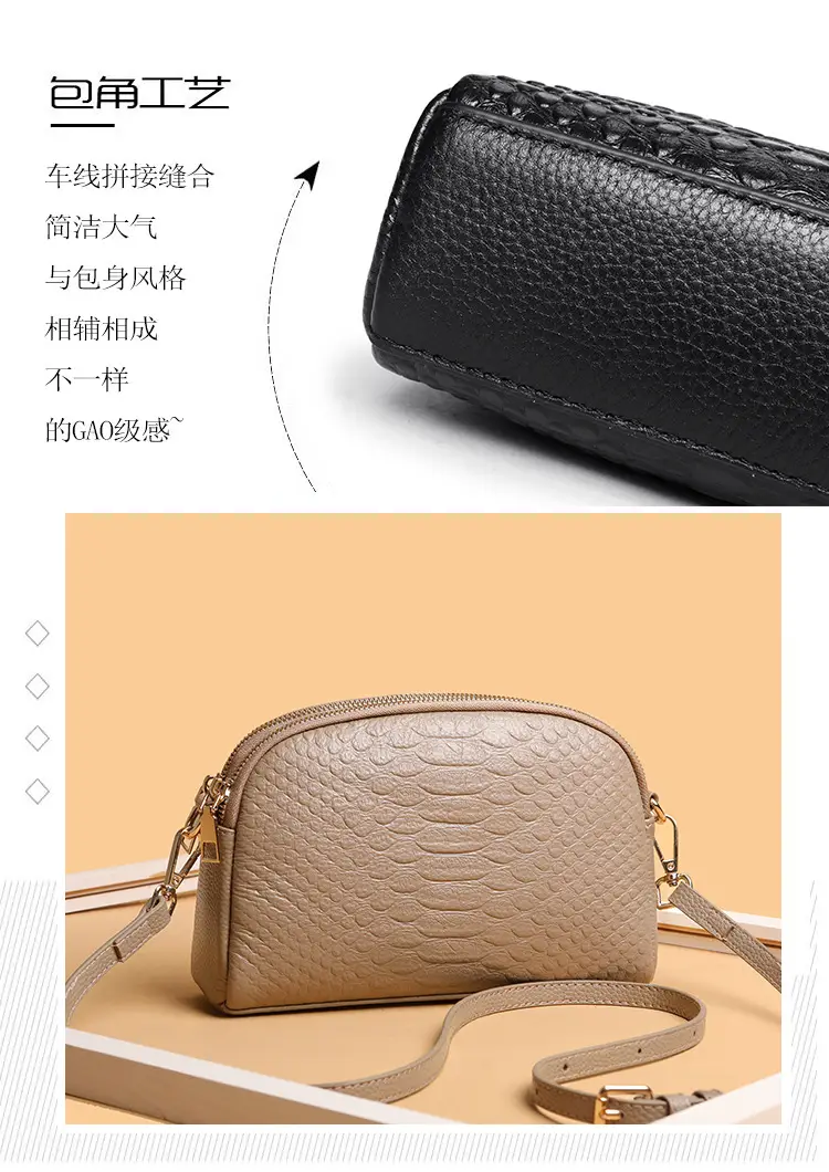 White Croc Leather Shoulder Bag for Women 2025 — feature 8