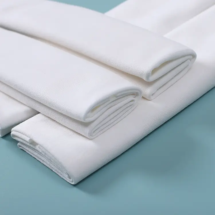 White Cotton Baby Diaper Cloths 10-Pack Washable - Image 2