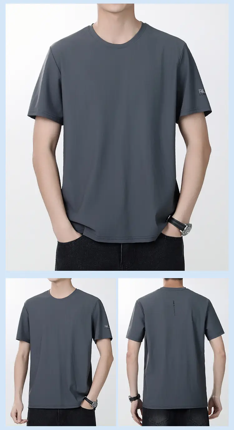 Men Ice Silk T-Shirt SPF50+ 40°C Cool — feature 24