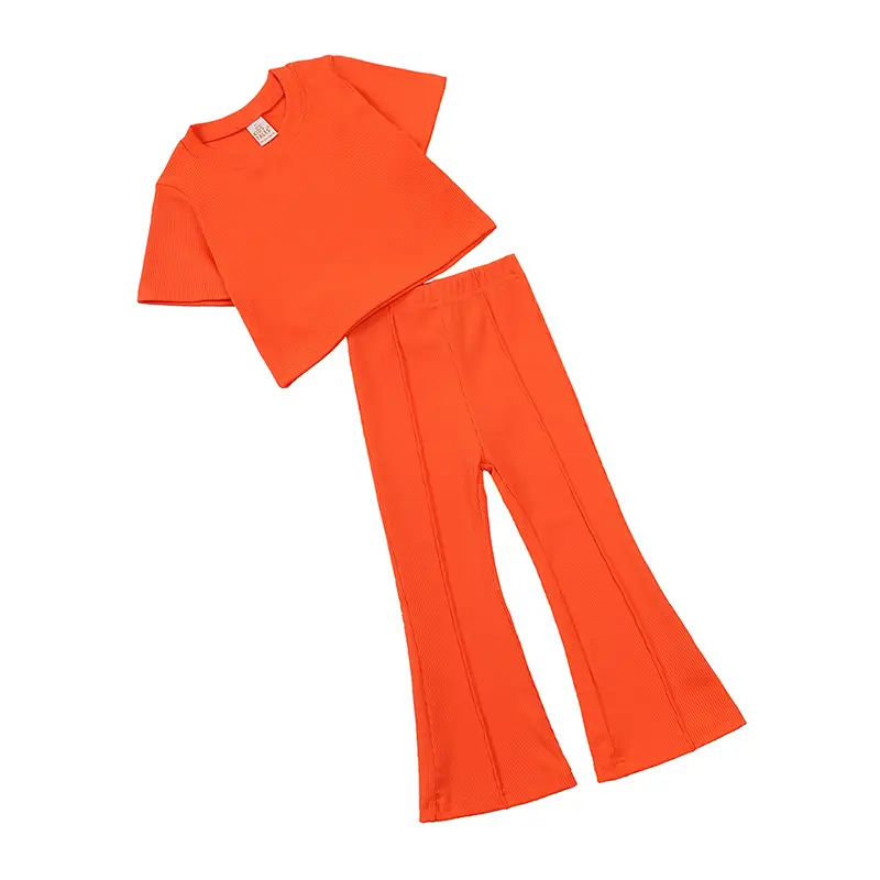 Blue Flared Pants & Top Girls Set Spring Summer Casual - Image 8