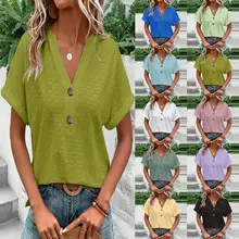Women's Red U-Neck Button Vest 2025 Spring — feature 17
