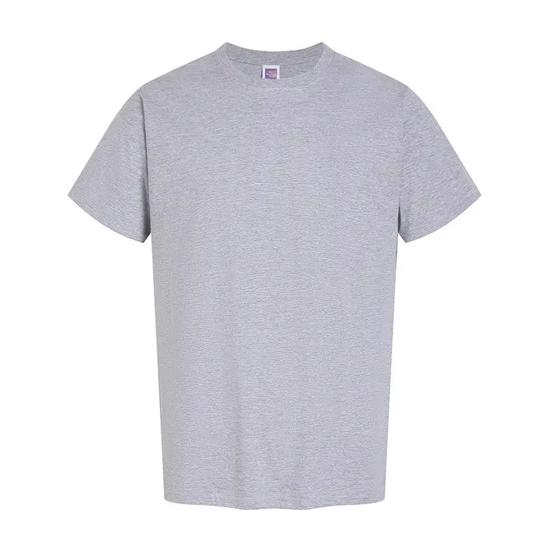 Men Cotton Round Neck T-Shirt 180g Half Sleeve Solid Color - Image 14