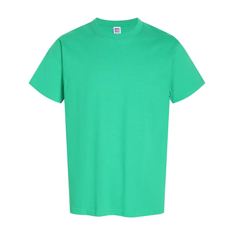 Men Cotton Round Neck T-Shirt 180g Half Sleeve Solid Color - Image 2