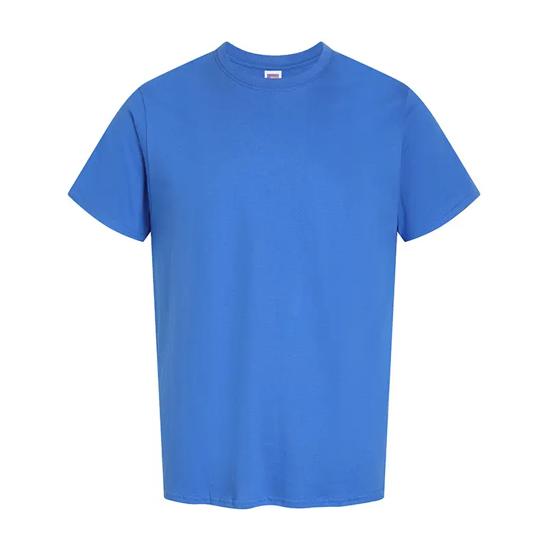 Men Cotton Round Neck T-Shirt 180g Half Sleeve Solid Color - Image 3