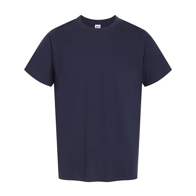 Men Cotton Round Neck T-Shirt 180g Half Sleeve Solid Color - Image 4
