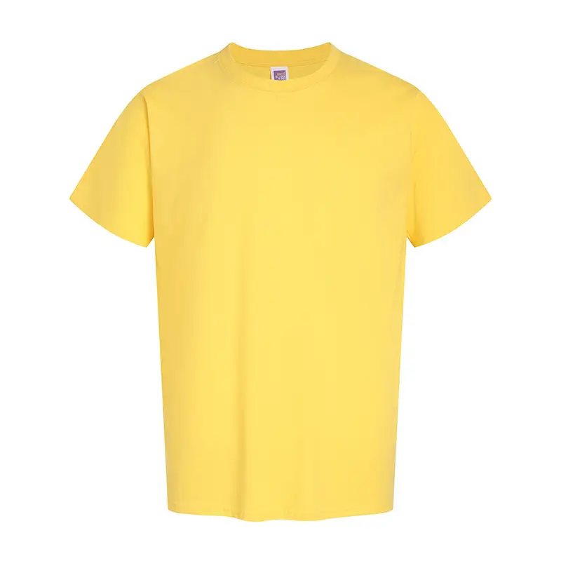 Men Cotton Round Neck T-Shirt 180g Half Sleeve Solid Color - Image 6