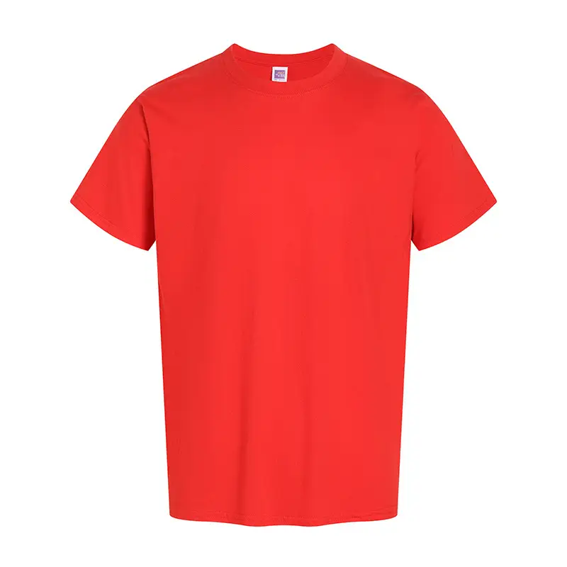 Men Cotton Round Neck T-Shirt 180g Half Sleeve Solid Color - Image 8