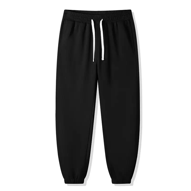 Men's Black Foot-Tied Sports Pants Spring Autumn Loose Casual - Image 3