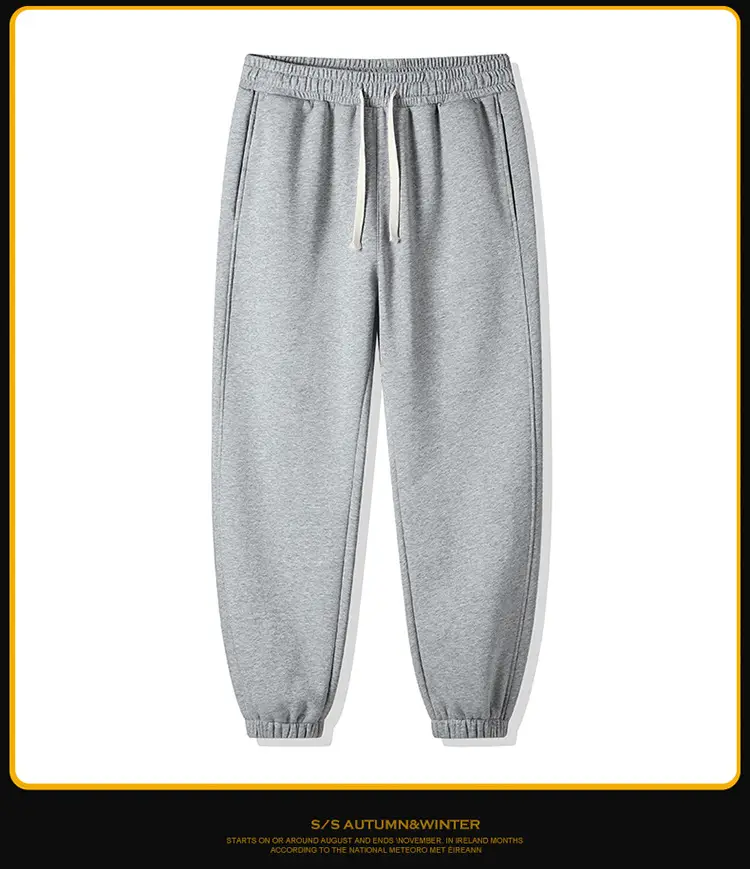 Men's Black Foot-Tied Sports Pants Spring Autumn Loose Casual — feature 15