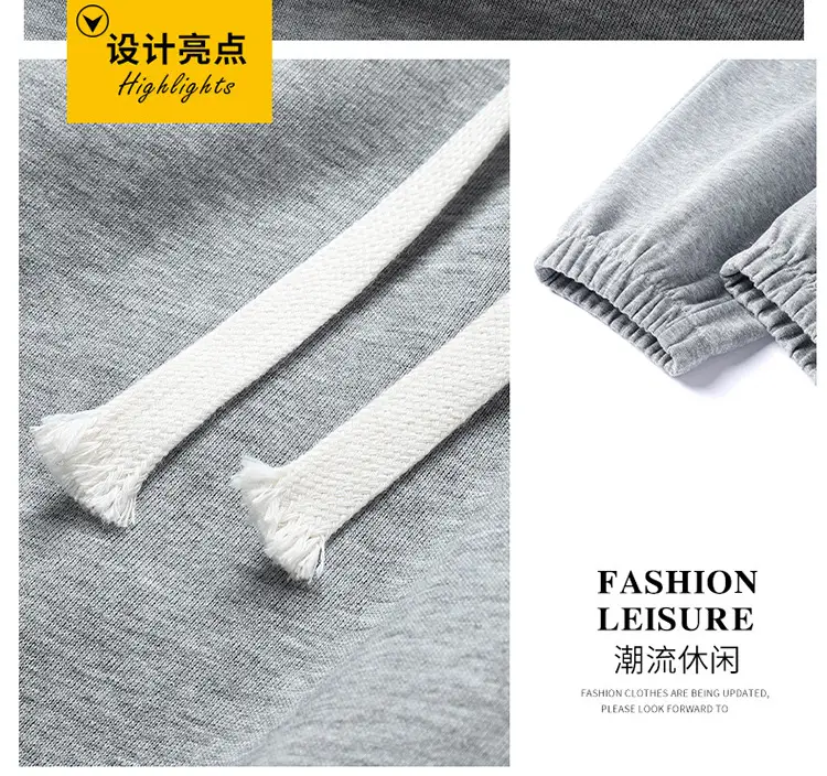Men's Black Foot-Tied Sports Pants Spring Autumn Loose Casual — feature 4
